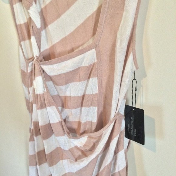 L.A.M.B. women's XS cotton linen blend twisty tank - Picture 4 of 6